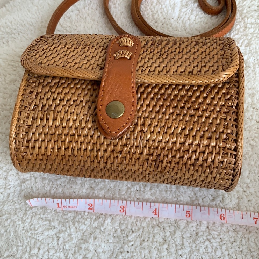 Handmade Boho Rattan Mini Crossbody - Picture 2 of 5